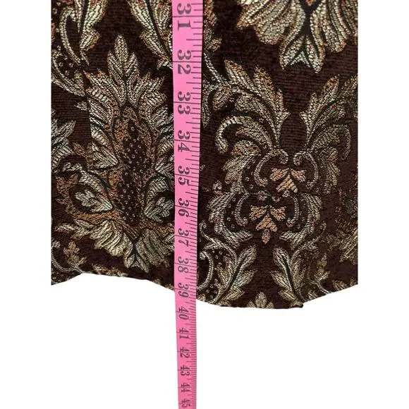 Kenzie Brocade Tapestry Coat Womens 12 Embroidered Elegant Woven Damask Boho